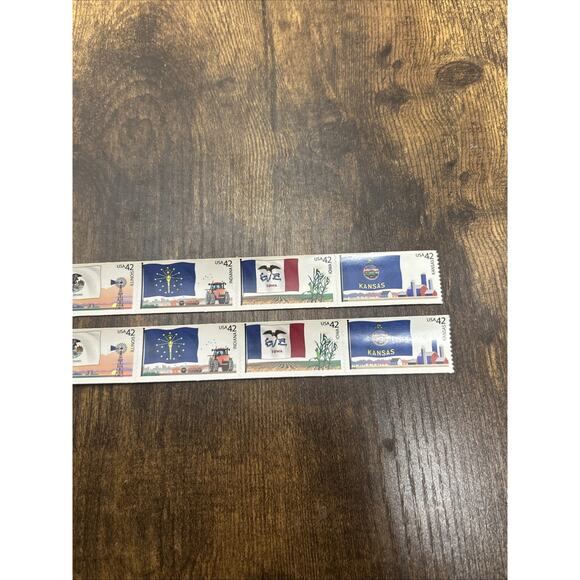 2008 Flags Of Our Nation Set 2 Cat # 4283-4292 Ten Single Coil 42c Stamps MNH - Picture 5 of 6